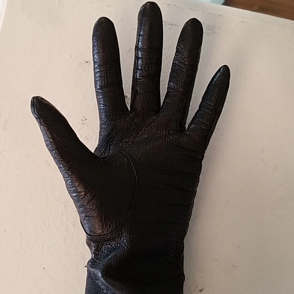 Bambergers Washable Leather Black Gloves